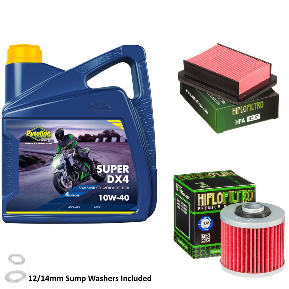 Putoline DX4 10w40 4L Oil & HF145 & HFA4507 Oil Filter Kit