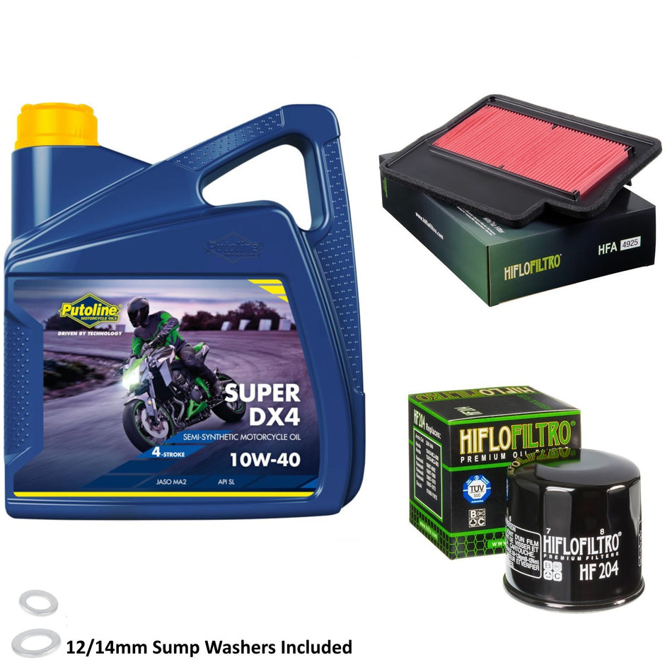 Putoline DX4 10w40 4L Oil & HF204 & HFA4925  Oil Filter Kit