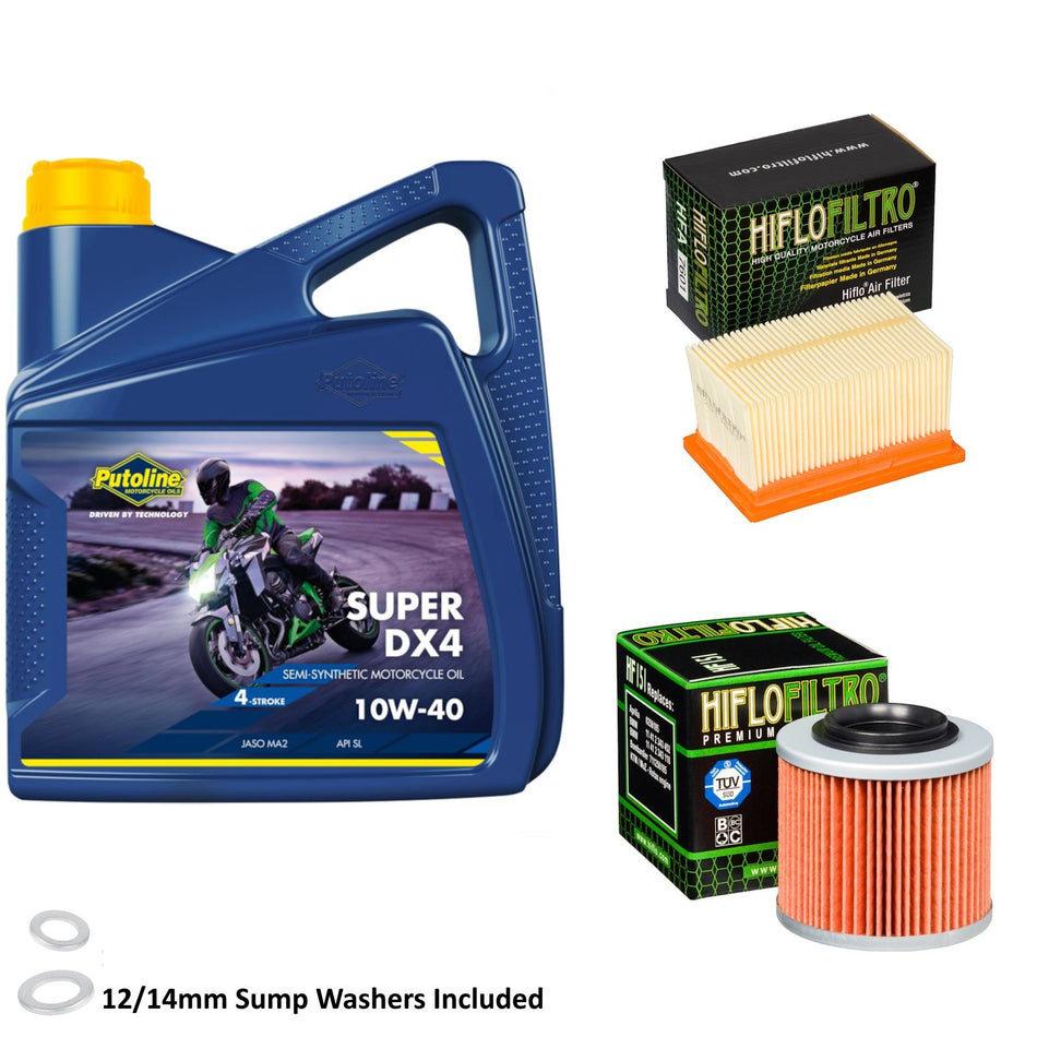 Putoline DX4 10w40 4L Oil & HF151 & HFA7601 Oil Filter Kit