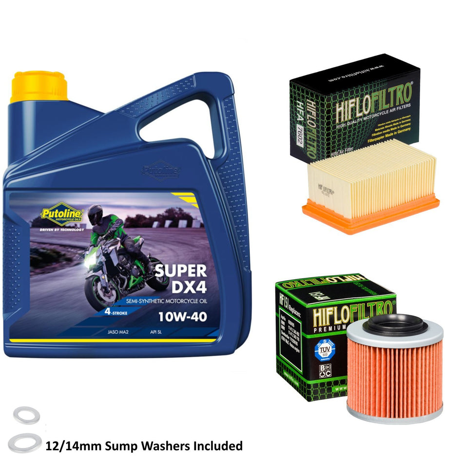 Putoline DX4 10w40 4L Oil & HF151 & HFA7602 Oil Filter Kit
