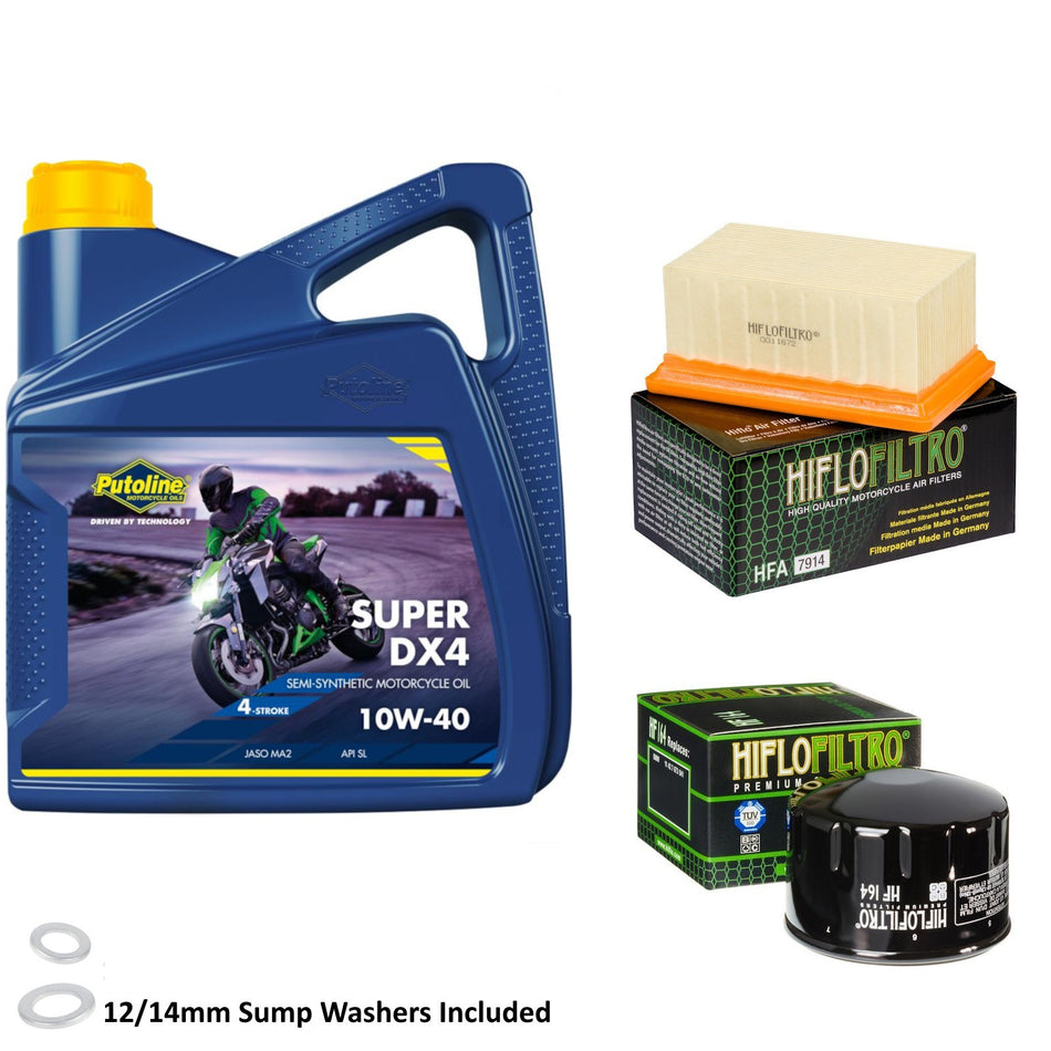 Putoline DX4 10w40 4L Oil & HF164 & HFA7914 Oil Filter Kit