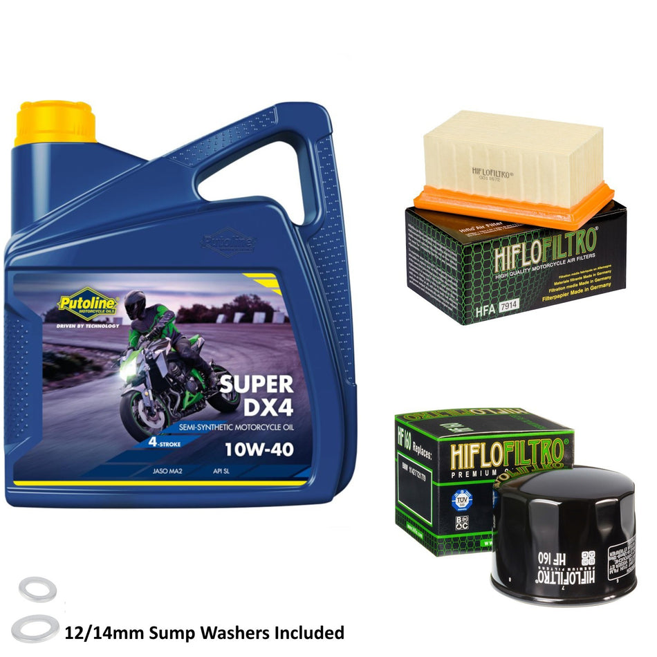 Putoline DX4 10w40 4L Oil & HF160 & HFA7914 Oil Filter Kit
