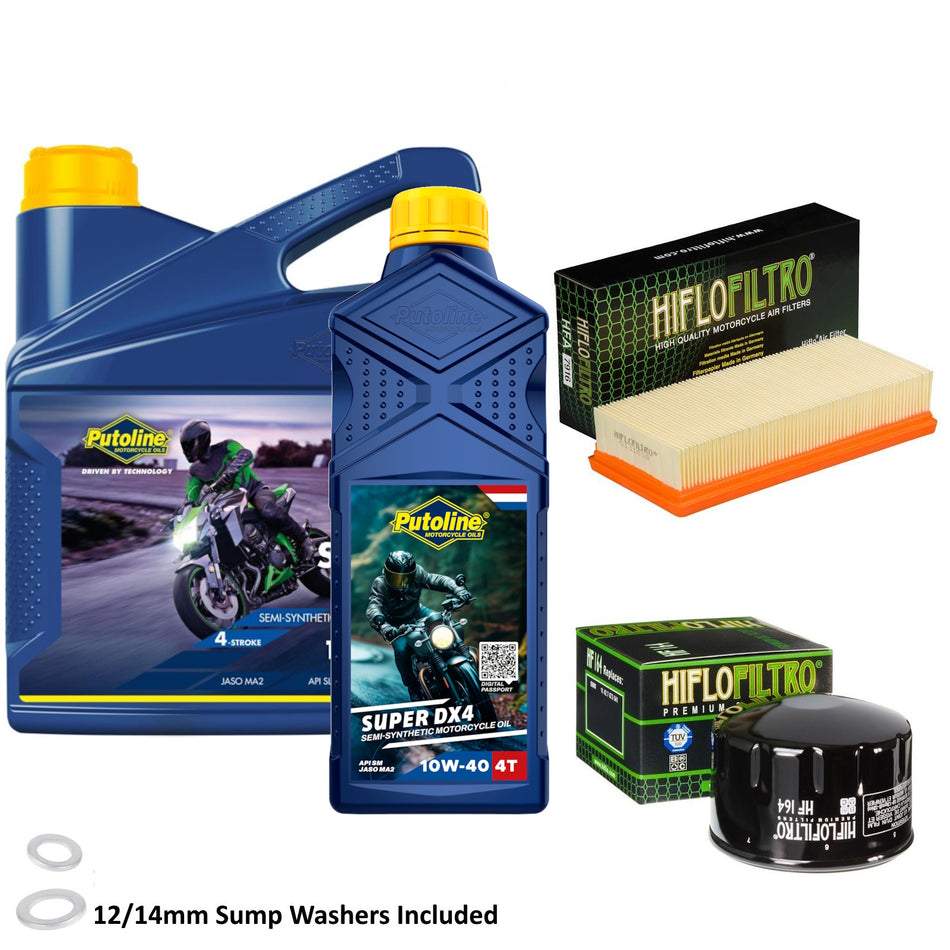 Putoline DX4 10w40 5L Oil & HF164 & HFA7916 Oil Filter Kit