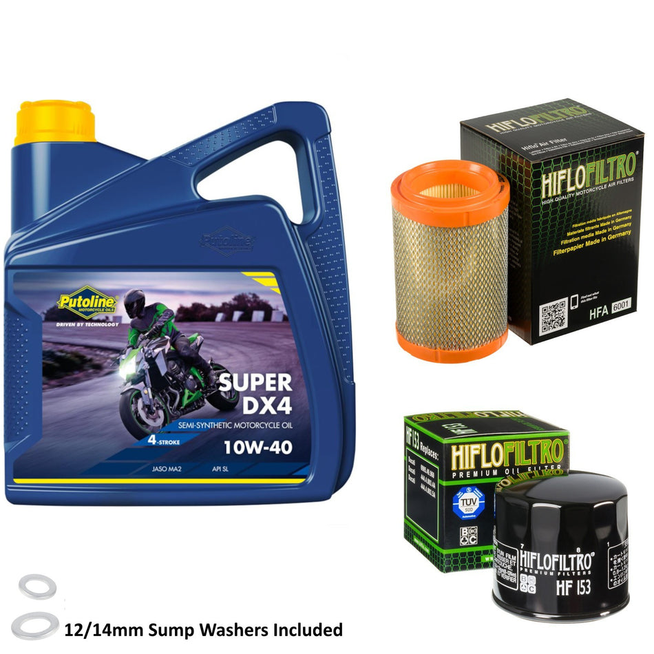 Putoline DX4 10w40 4L Oil & HF153 & HFA6001 Oil Filter Kit