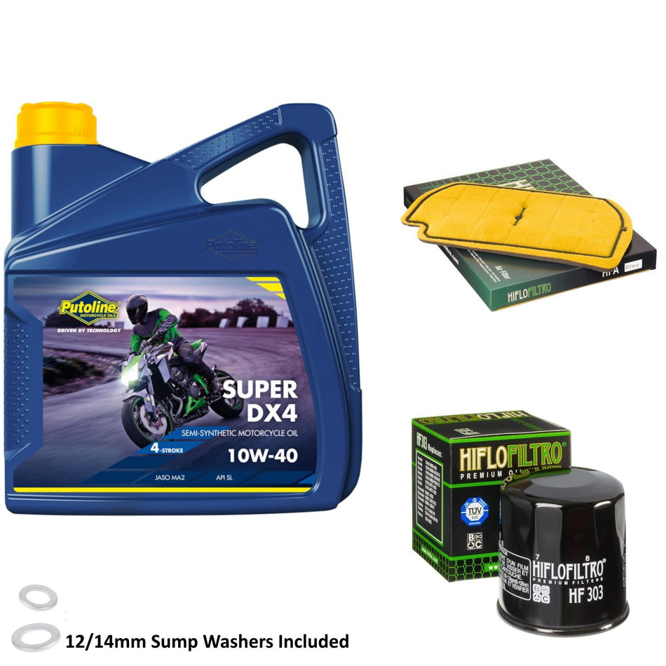 Putoline DX4 10w40 4L Oil & HF303 & HFA2708 Oil Filter Kit