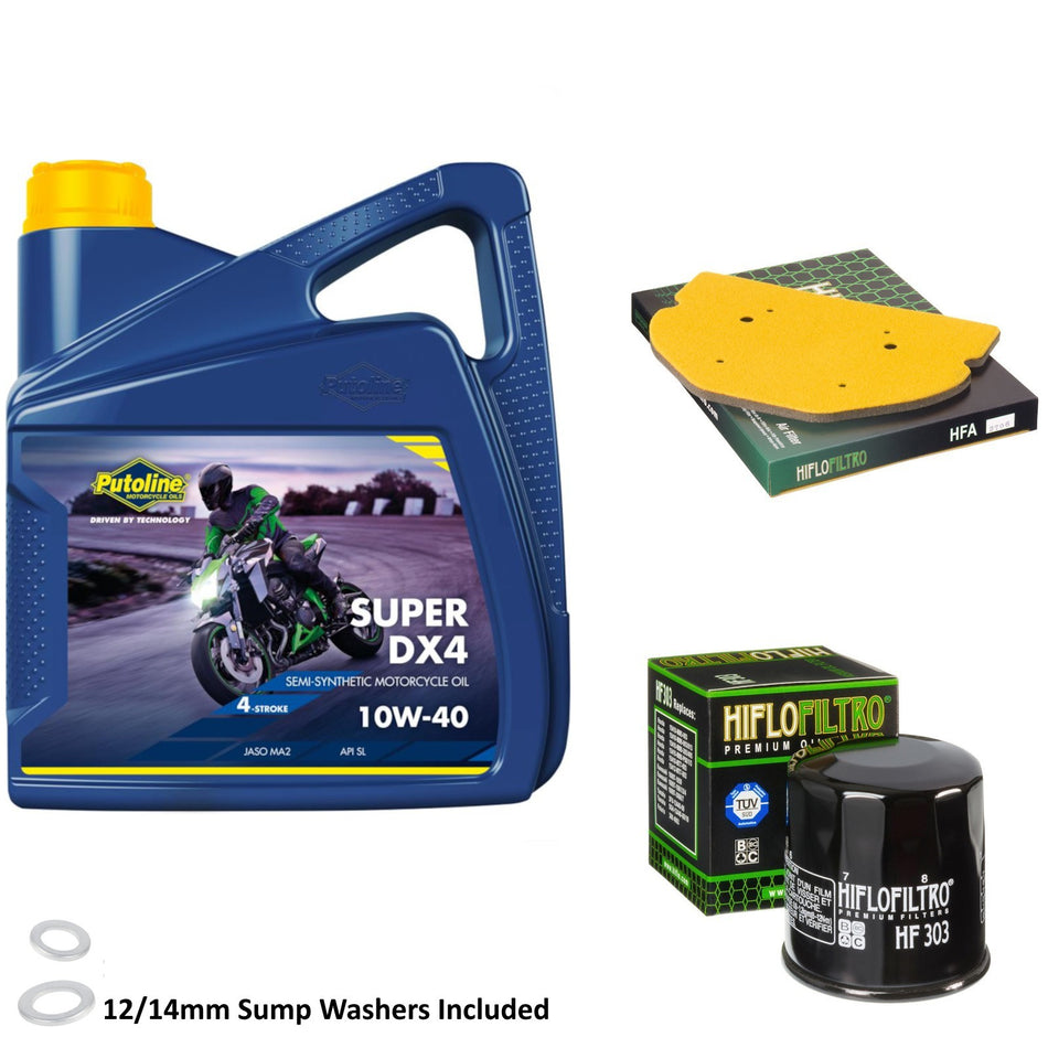 Putoline DX4 10w40 4L Oil & HF303 & HFA2706 Oil Filter Kit