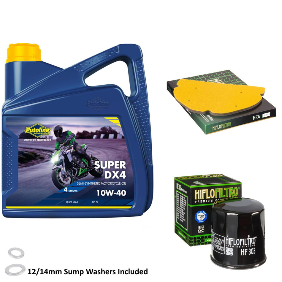 Putoline DX4 10w40 4L Oil & HF303 & HFA2912 Oil Filter Kit