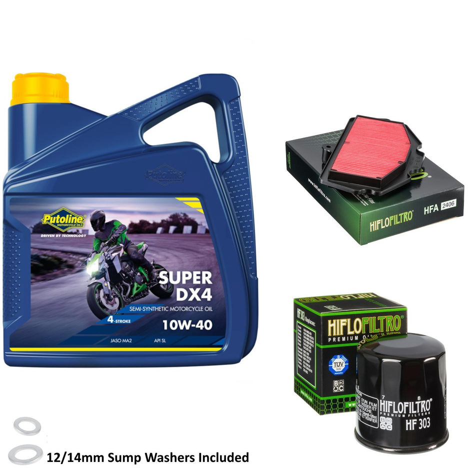 Putoline DX4 10w40 4L Oil & HF303 & HFA2406 Oil Filter Kit
