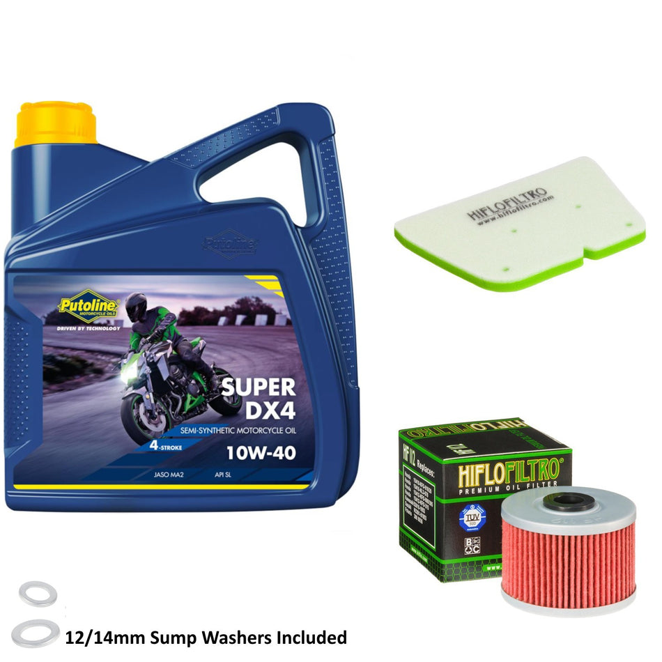 Putoline DX4 10w40 4L Oil & HF112 & HFF2033 Oil Filter Kit