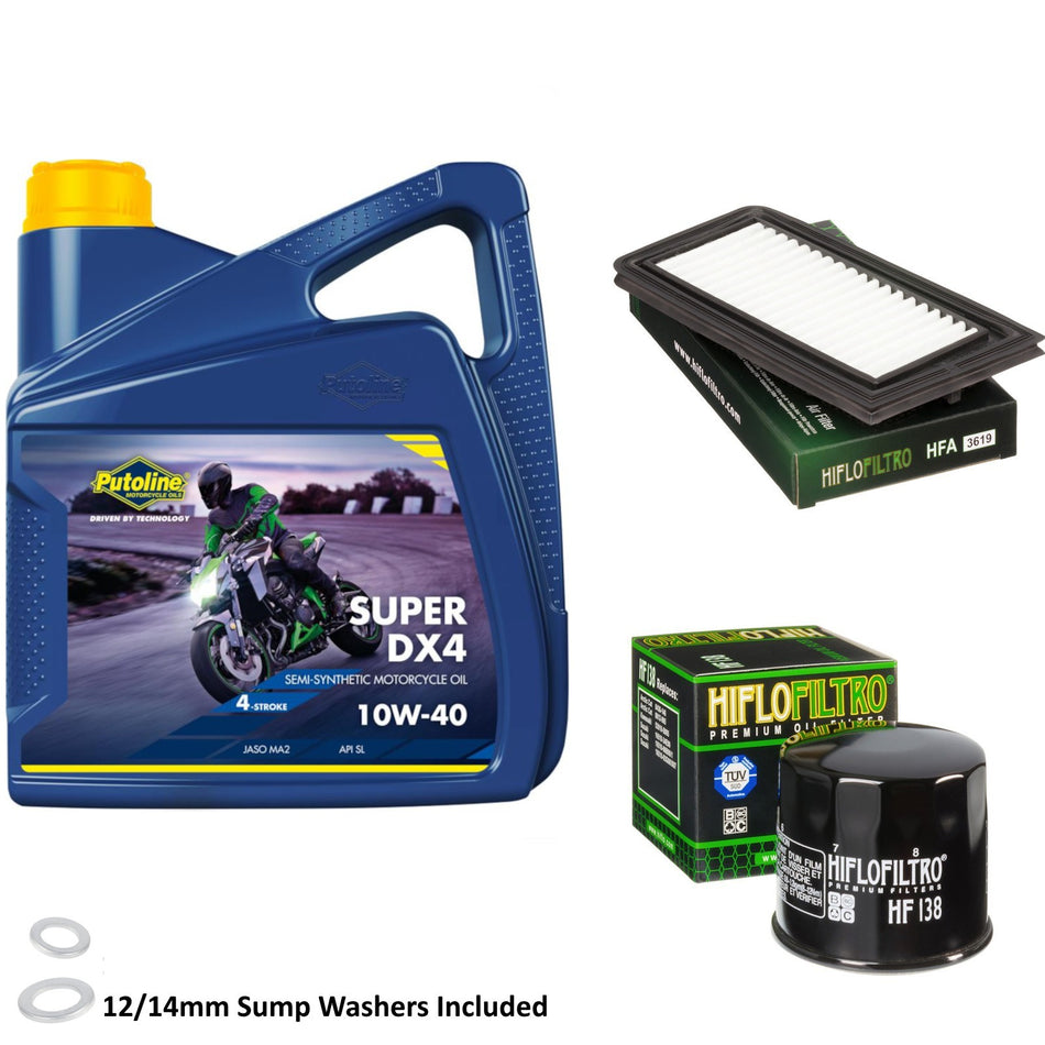 Putoline DX4 10w40 4L Oil & HF138 & HFA3619 Oil Filter Kit
