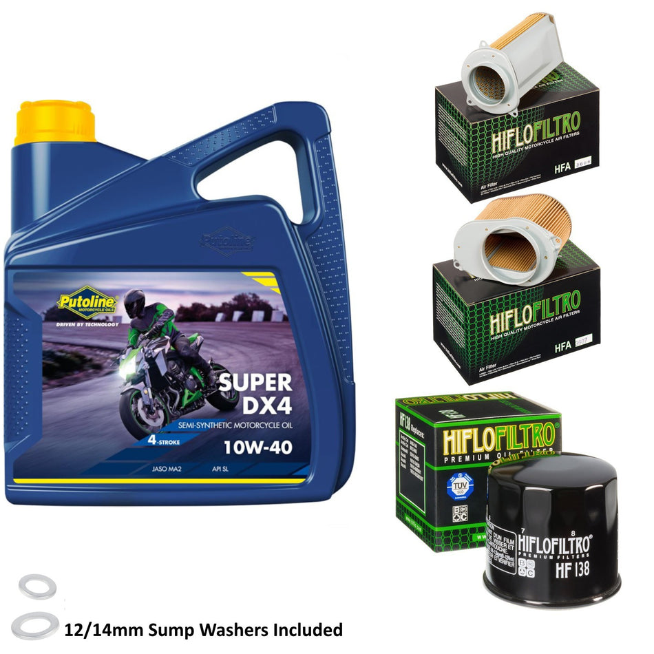 Putoline DX4 10w40 4L Oil & HF138 & HFA3606 & HFA3607 Oil Filter Kit