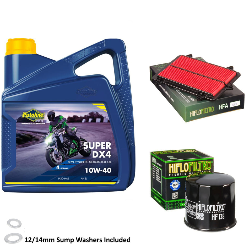 Putoline DX4 10w40 4L Oil & HF138 & HFA3903 Oil Filter Kit