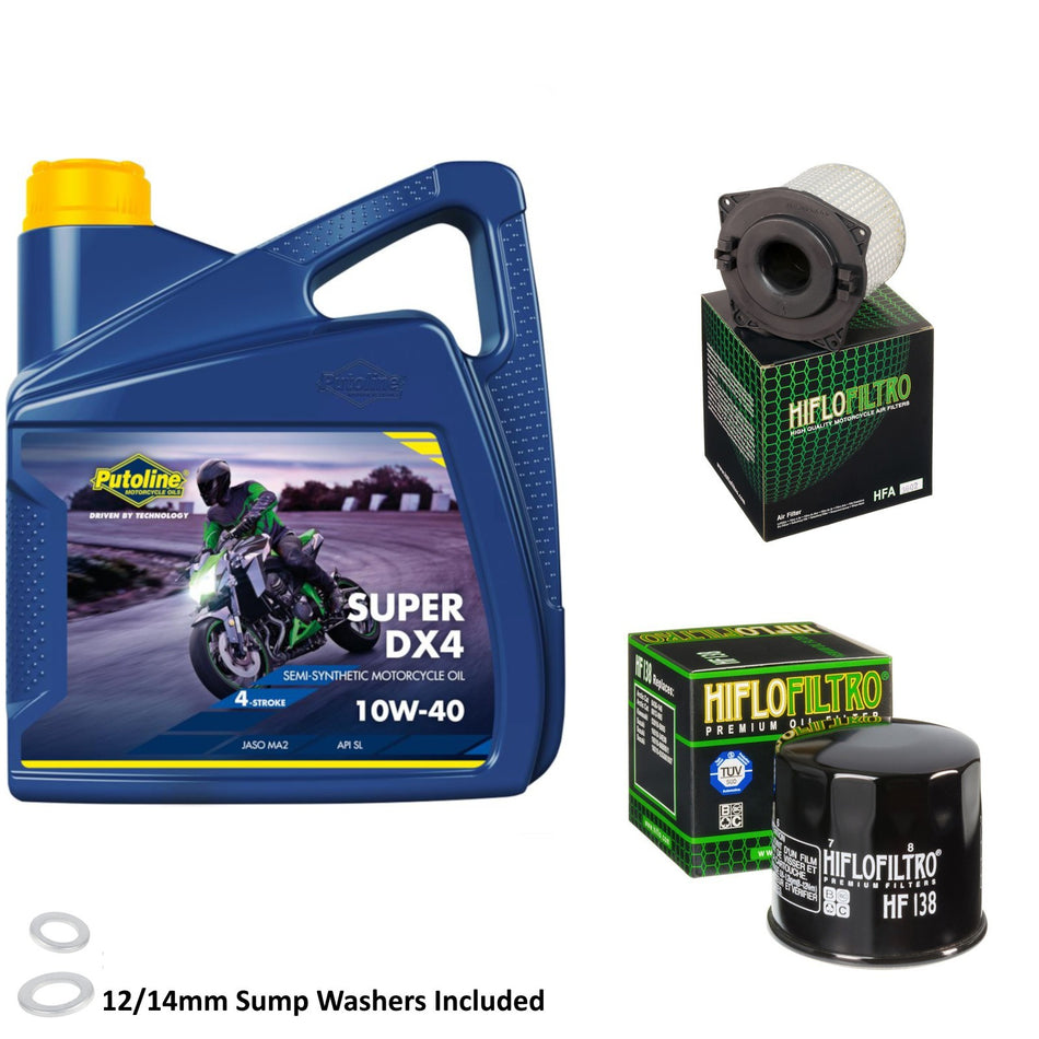 Putoline DX4 10w40 4L Oil & HF138 & HFA3602 Oil Filter Kit