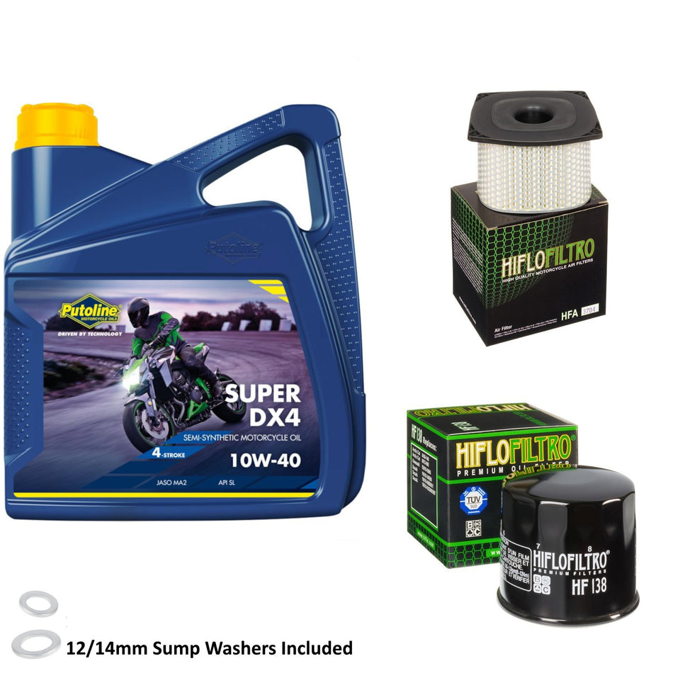 Putoline DX4 10w40 4L Oil & HF138 & HFA3704 Oil Filter Kit