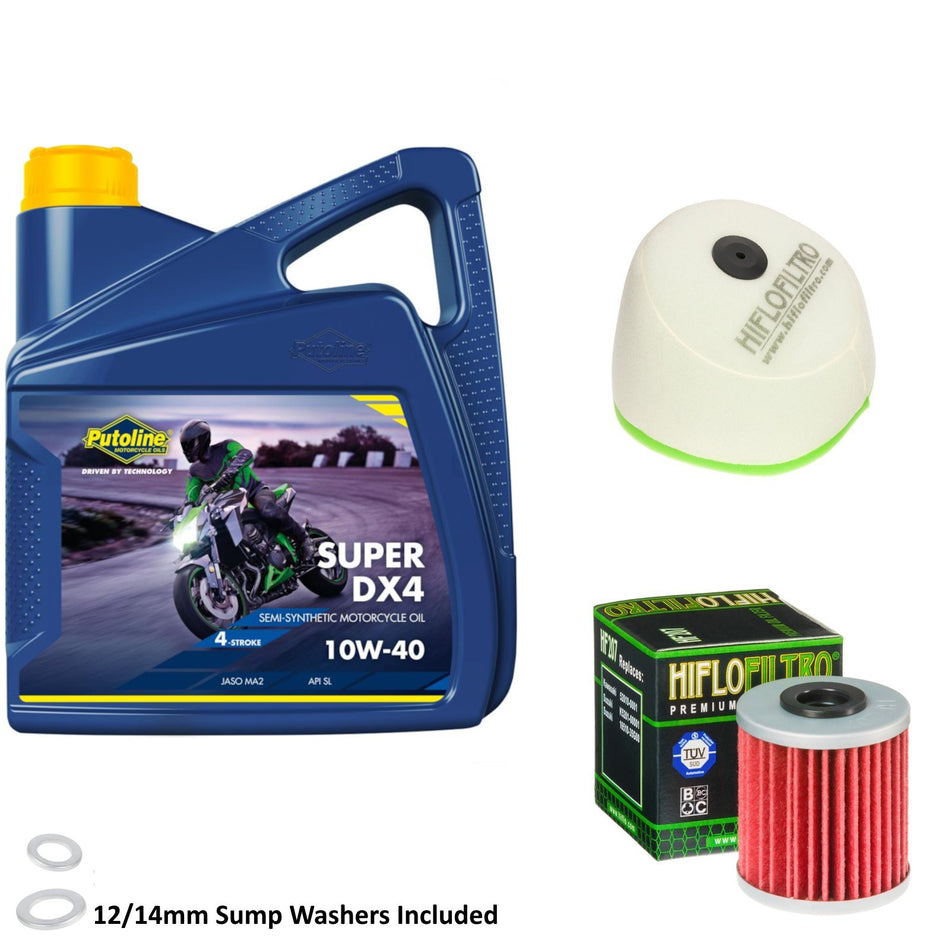 Putoline DX4 10w40 4L Oil & HF207 & HFF3014 Oil Filter Kit