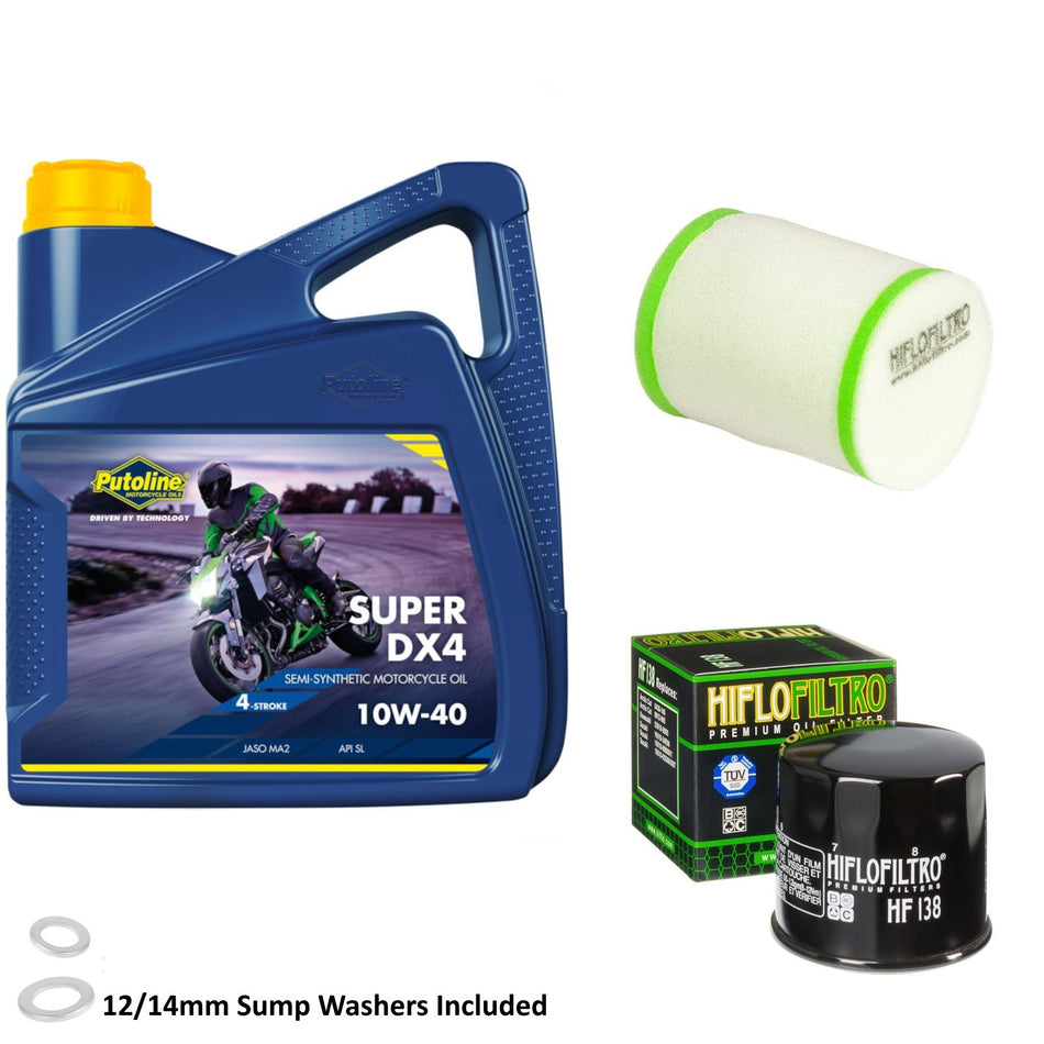 Putoline DX4 10w40 4L Oil & HF138 & HFF3024 Oil Filter Kit
