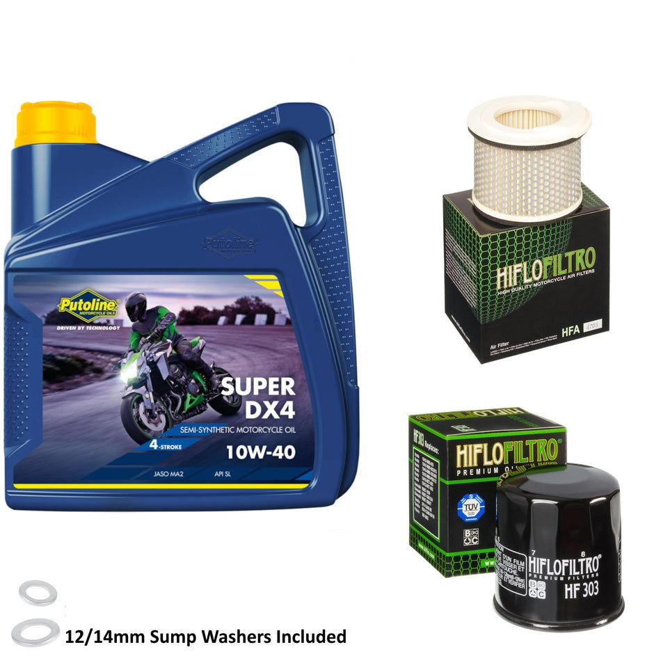 Putoline DX4 10w40 4L Oil & HF303 & HFA4705 Oil Filter Kit