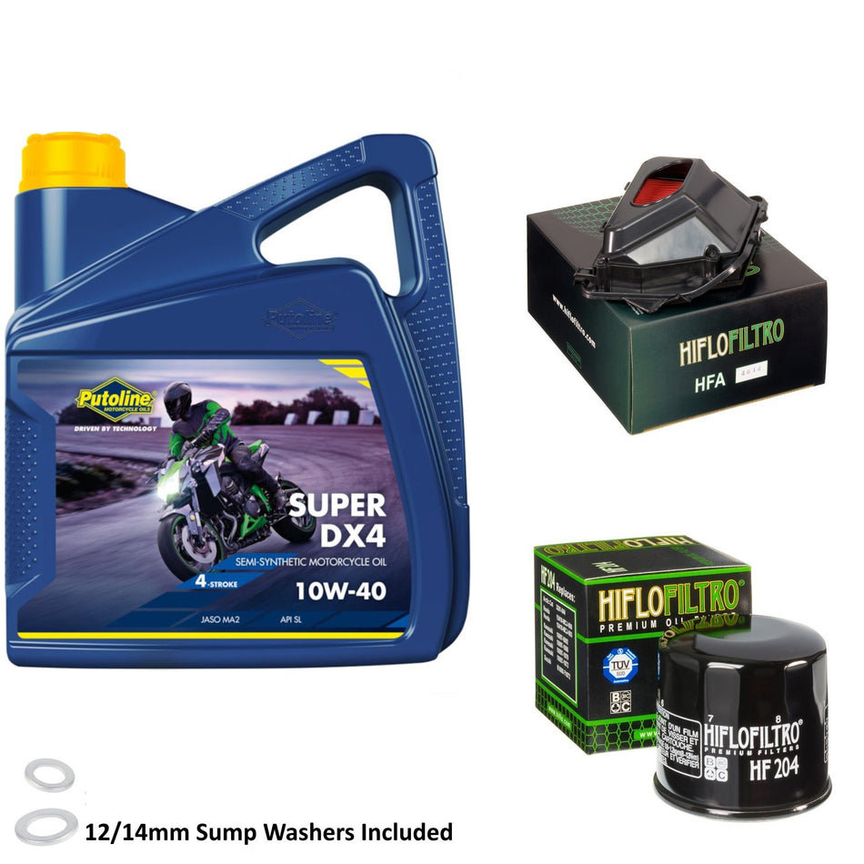 Putoline DX4 10w40 4L Oil & HF204 & HFA4614 Oil Filter Kit