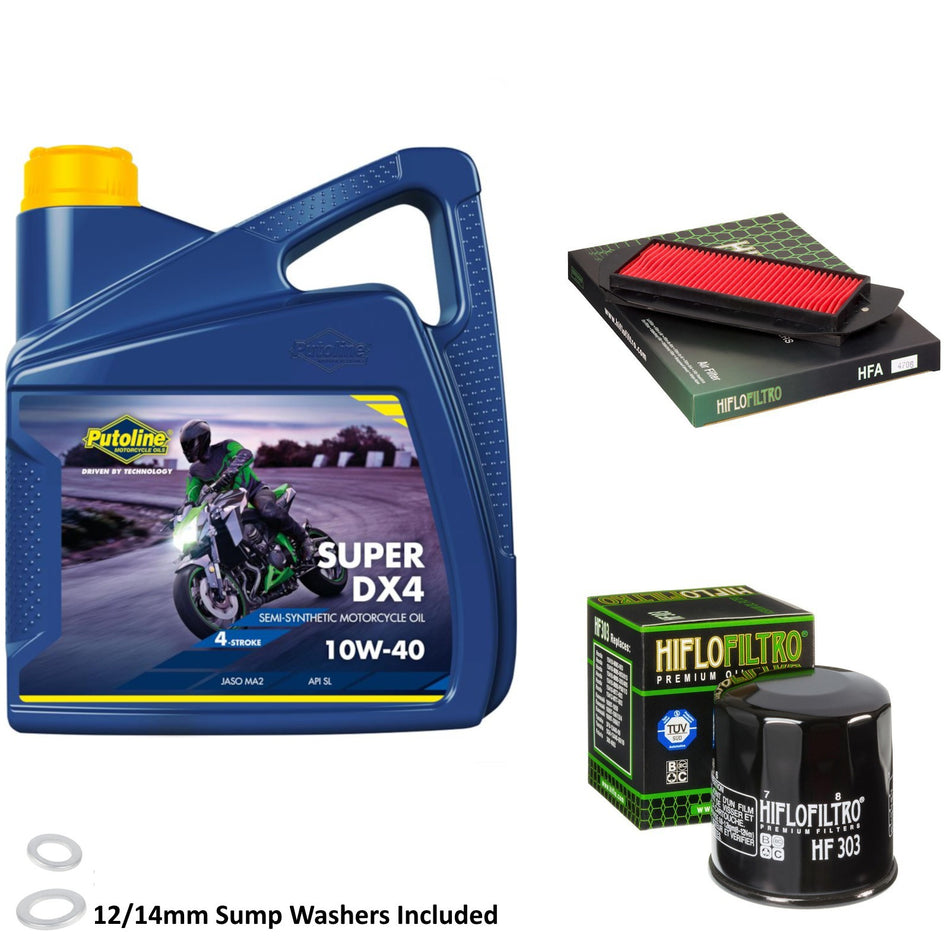 Putoline DX4 10w40 4L Oil & HF303 & HFA4706 Oil Filter Kit