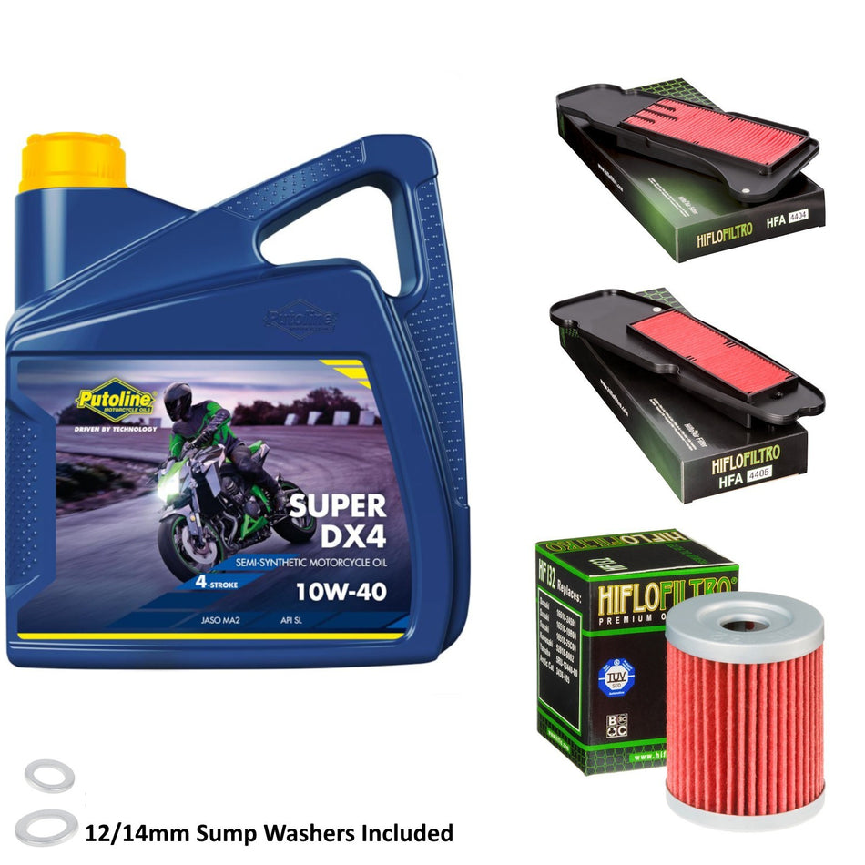 Putoline DX4 10w40 4L Oil & HF132 & HFA4404 & HFA4405 Oil Filter Kit