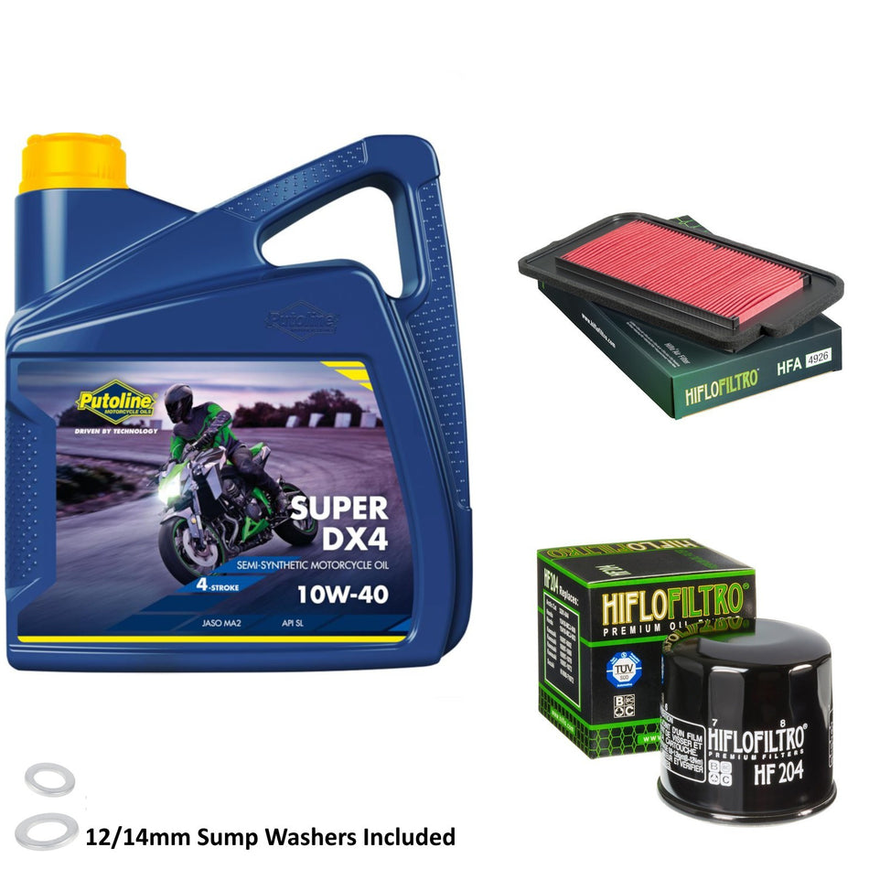Putoline DX4 10w40 4L Oil & HF204 & HFA4926 Oil Filter Kit