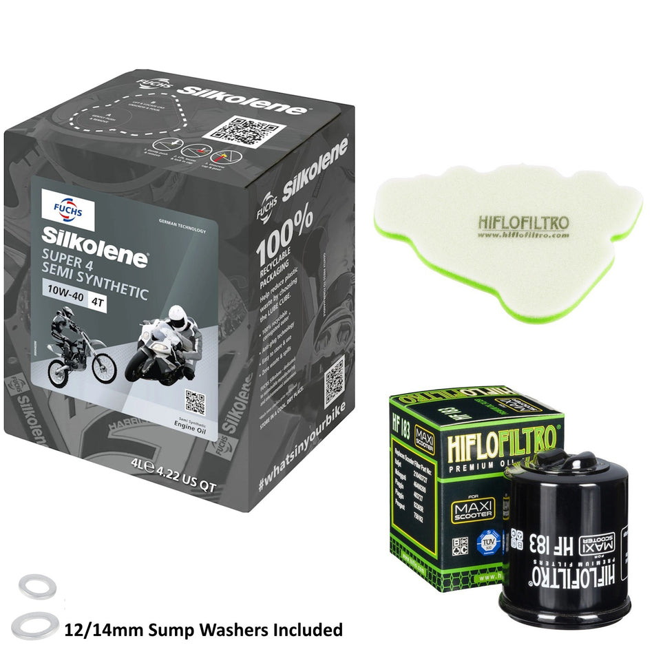 Silkolene Super 4 10w40 4L Oil & HF183 & HFA5209DS Oil Filter Kit