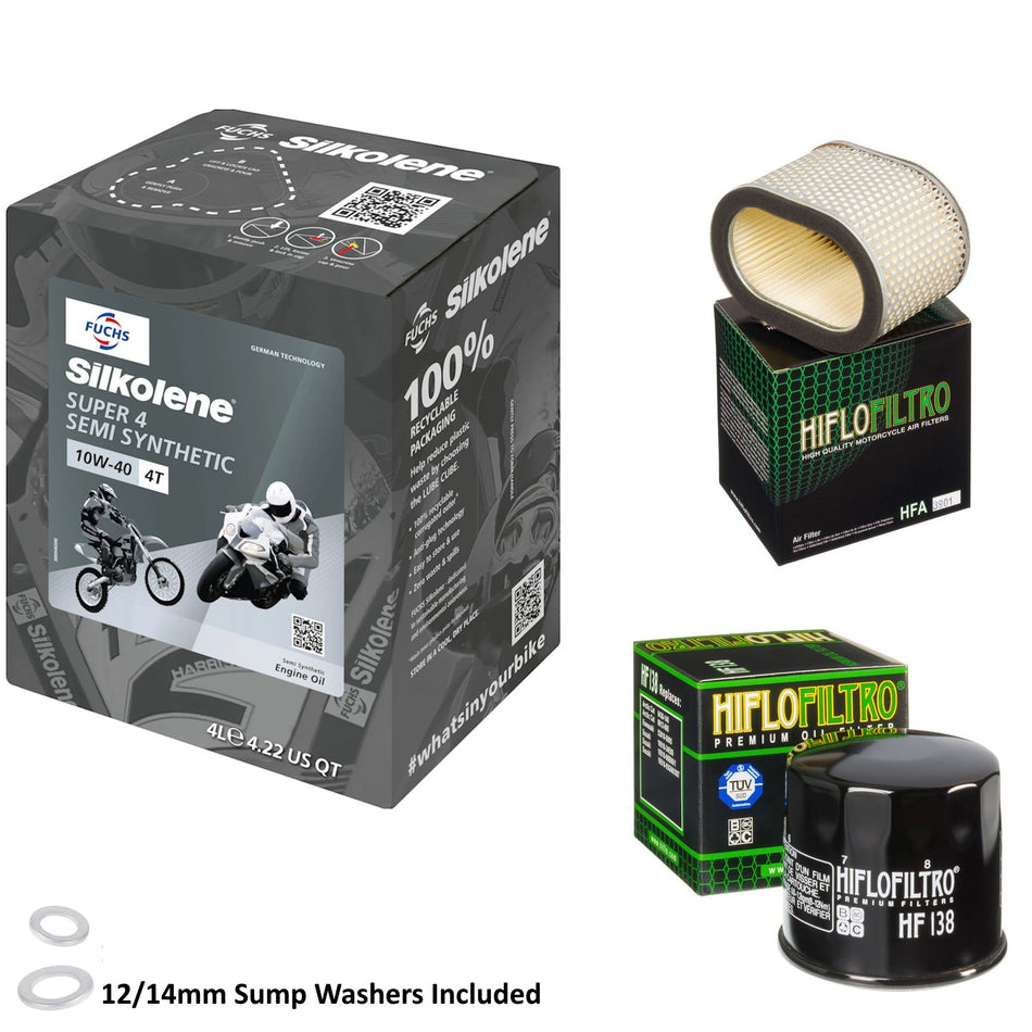 Silkolene Super 4 10w40 4L Oil & HF138 & HFA3901 Oil Filter Kit