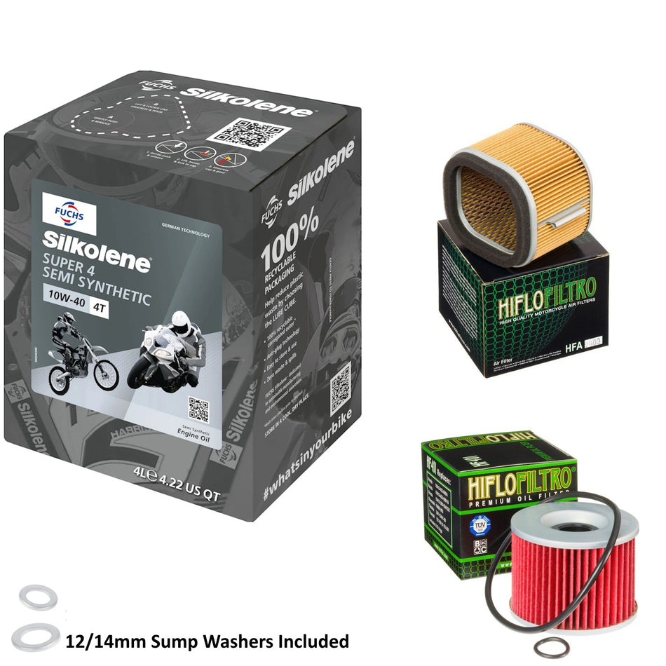 Silkolene Super 4 10w40 4L Oil & HF401 & HFA2903 Oil Filter Kit