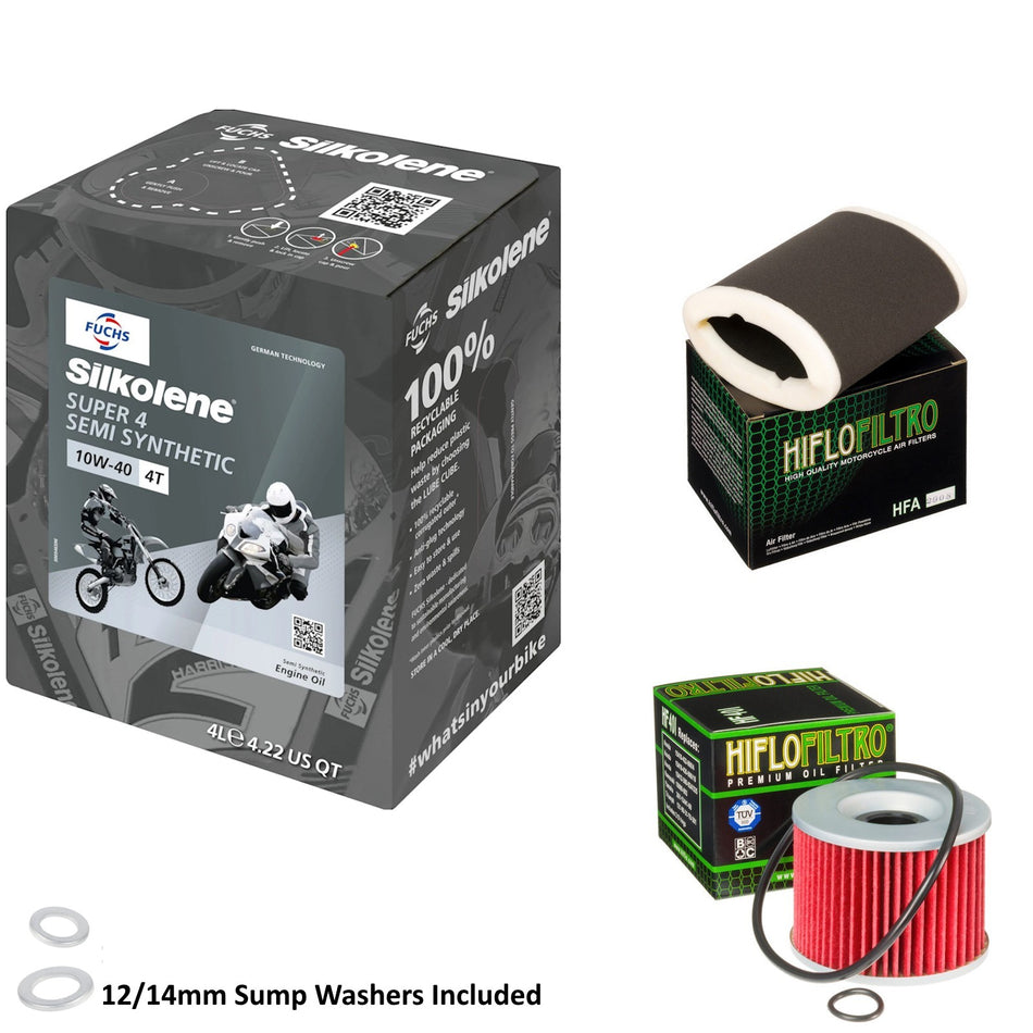 Silkolene Super 4 10w40 4L Oil & HF401 & HFA2908 Oil Filter Kit