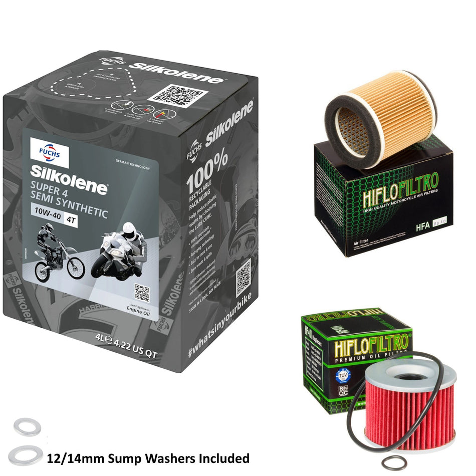 Silkolene Super 4 10w40 4L Oil & HF401 & HFA2910 Oil Filter Kit