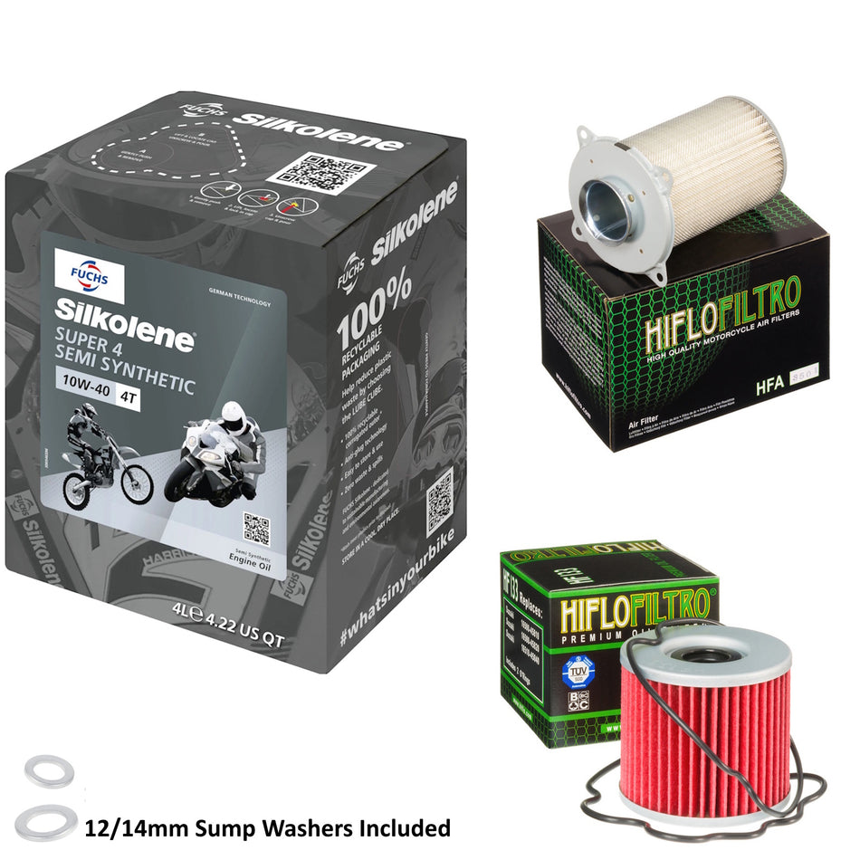 Silkolene Super 4 10w40 4L Oil & HF133 & HFA3501 Oil Filter Kit