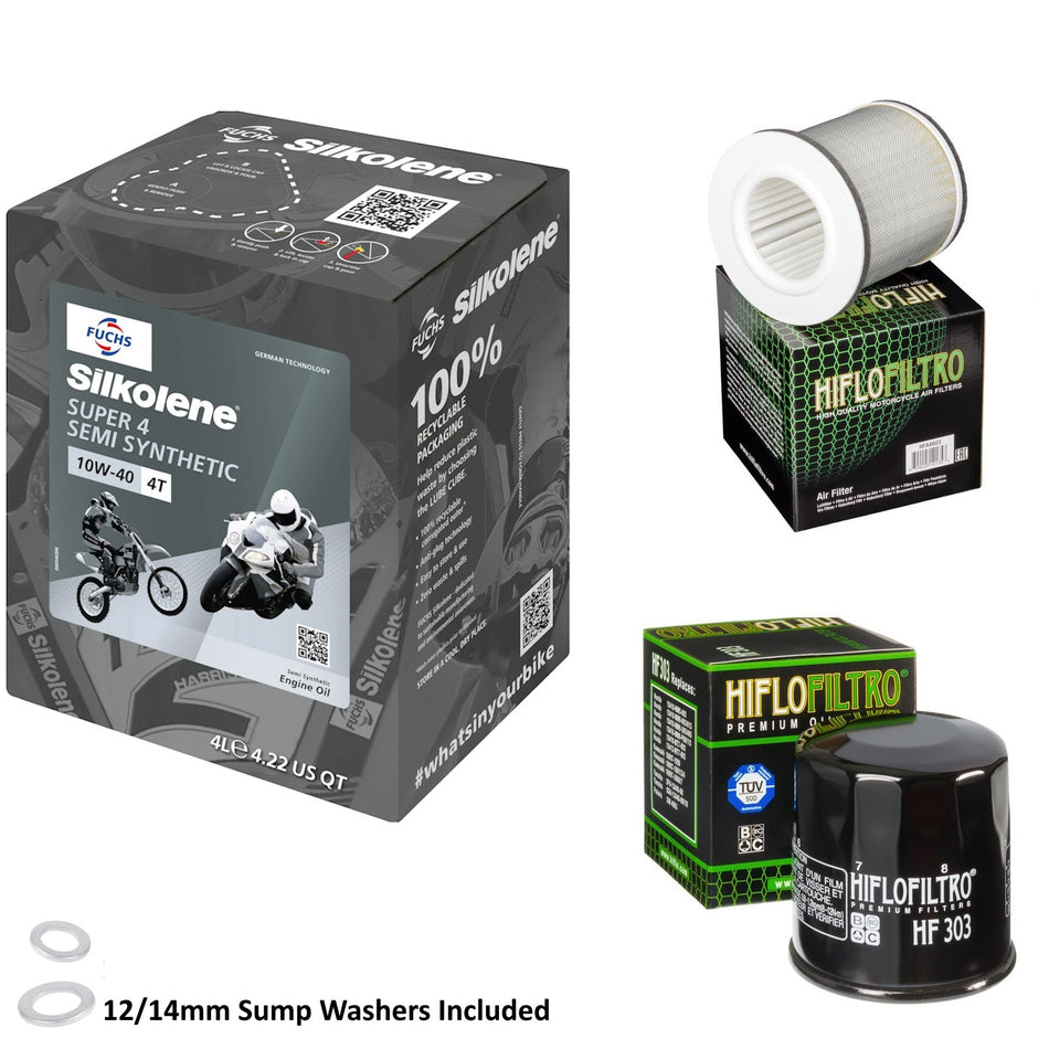Silkolene Super 4 10w40 4L Oil & HF303 & HFA4603 Oil Filter Kit