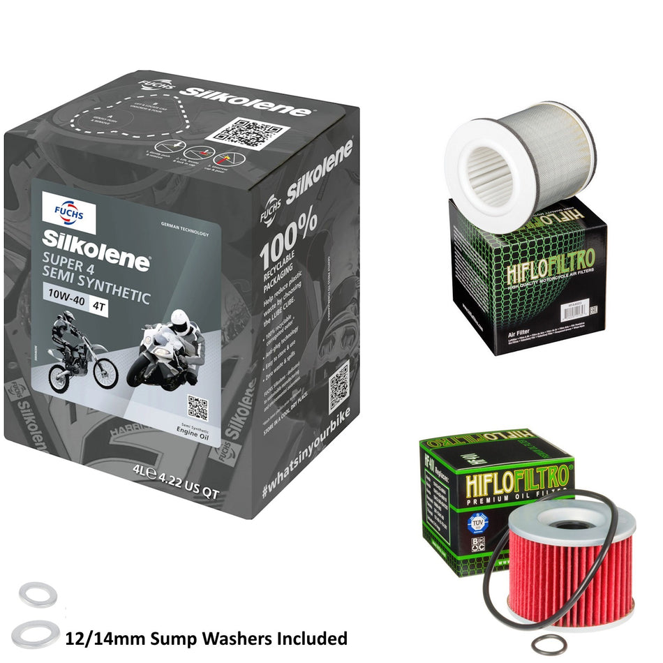 Silkolene Super 4 10w40 4L Oil & HF401 & HFA4603 Oil Filter Kit