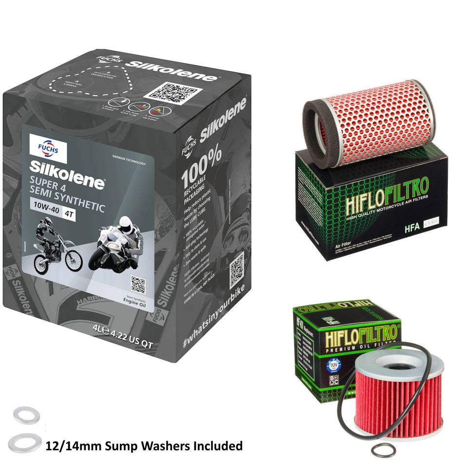 Silkolene Super 4 10w40 4L Oil & HF401 & HFA4920 Oil Filter Kit
