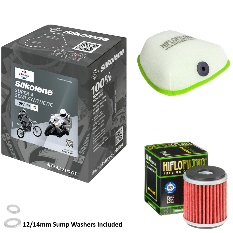 Silkolene Super 4 10w40 4L Oil & HF140 & HFF4031 Oil Filter Kit