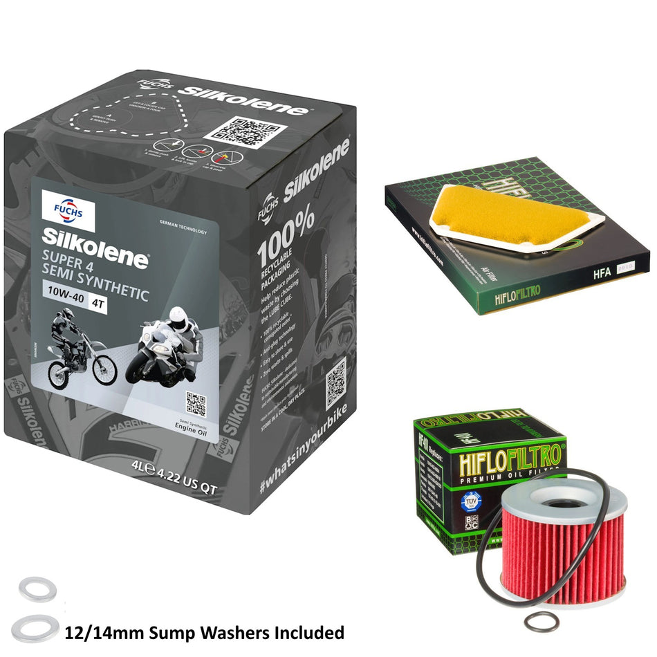 Silkolene Super 4 10w40 4L Oil & HF401 & HFA2913 Oil Filter Kit