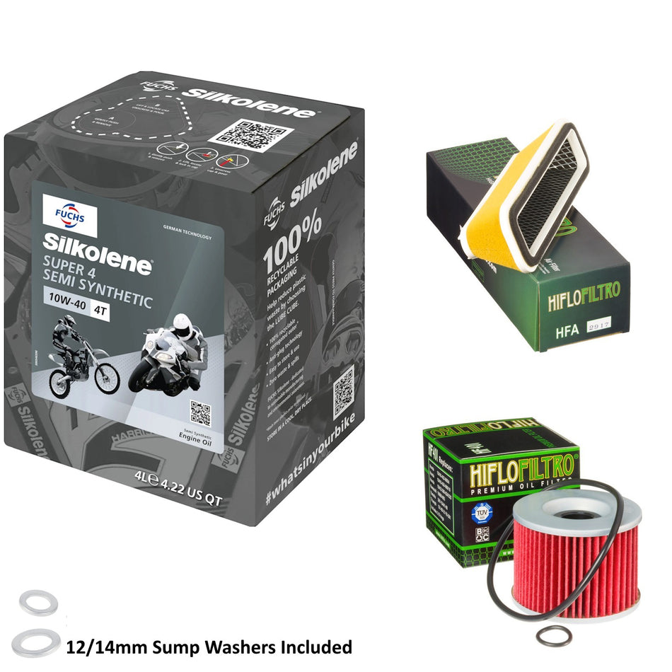Silkolene Super 4 10w40 4L Oil & HF401 & HFA2917 Oil Filter Kit