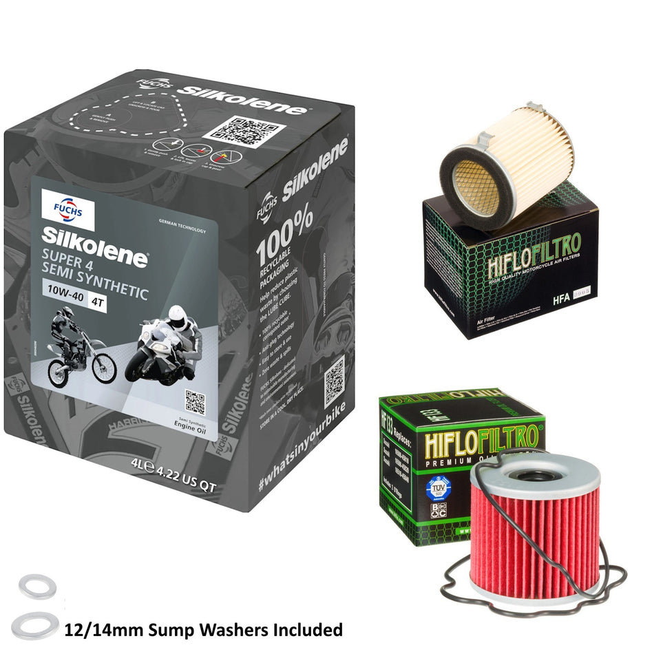 Silkolene Super 4 10w40 4L Oil & HF133 & HFA3905 Oil Filter Kit