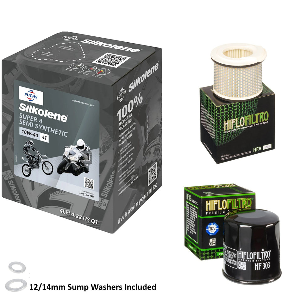 Silkolene Super 4 10w40 4L Oil & HF303 & HFA4705 Oil Filter Kit