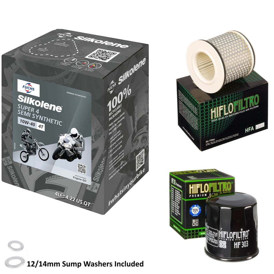 Silkolene Super 4 10w40 4L Oil & HF303 & HFA4403 Oil Filter Kit