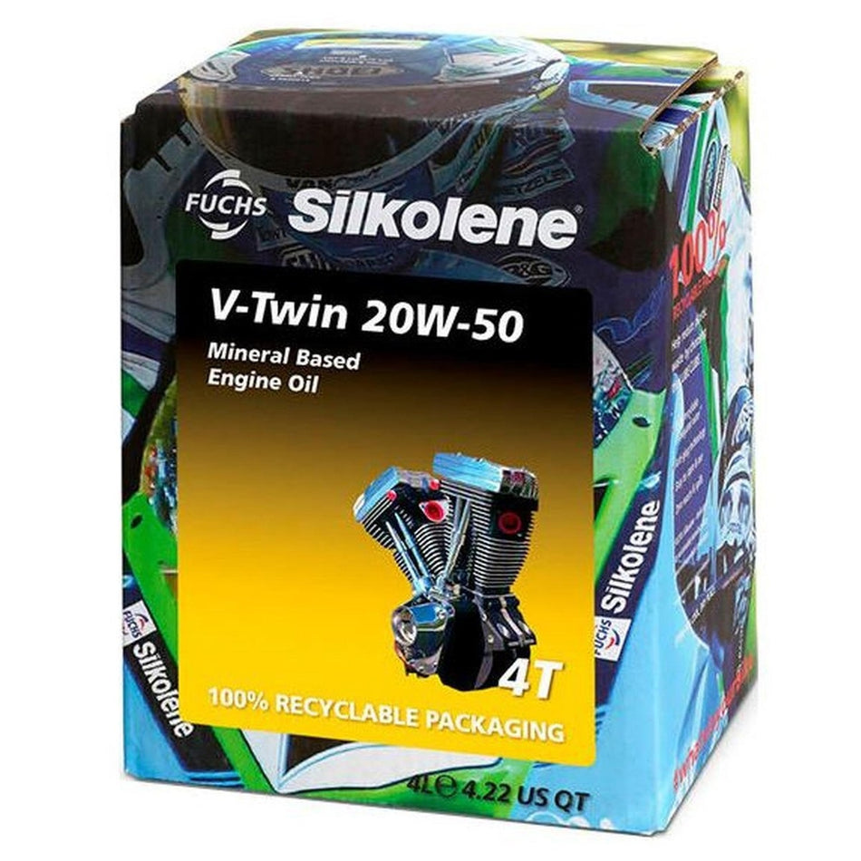 Silkolene V-Twin 20W-50 Mineral 4 Litre Cube