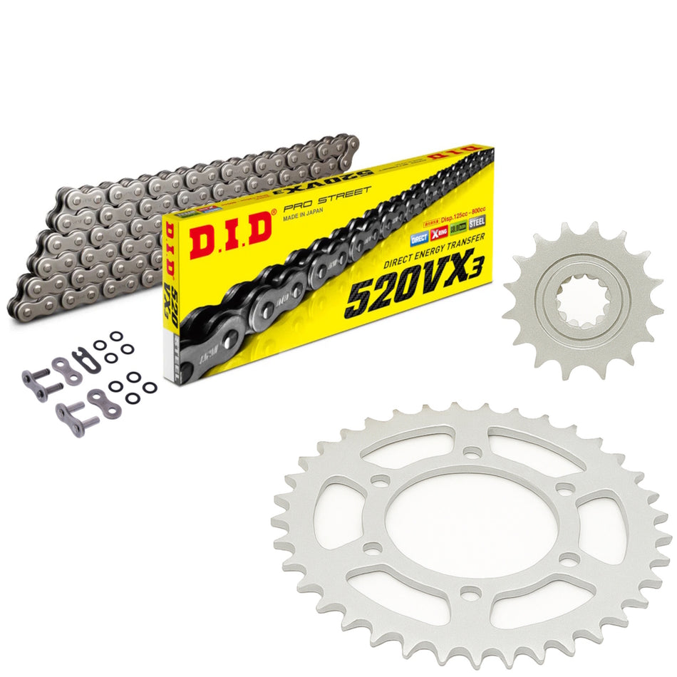DID 520VX3 Chain with JTF565.15 & JTR2020.51 Sprocket Kit