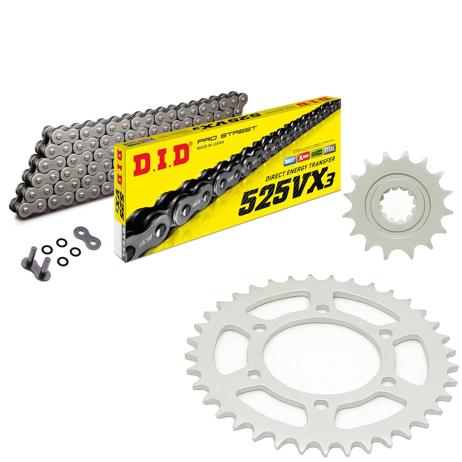 DID VX3 525x104 Chain with JTF741.15 & JTA750B & JTR752.41 Sprocket Kit