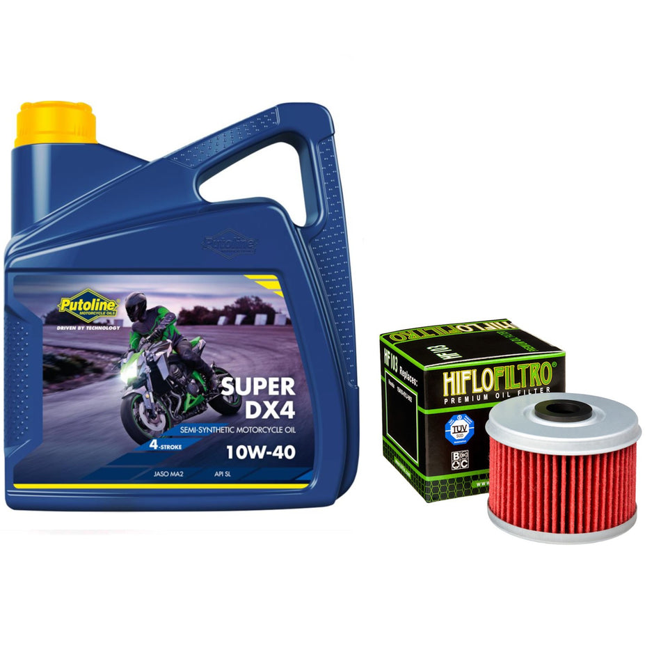 Putoline DX4 10w40 4L Oil & HF103 Oil Filter Kit