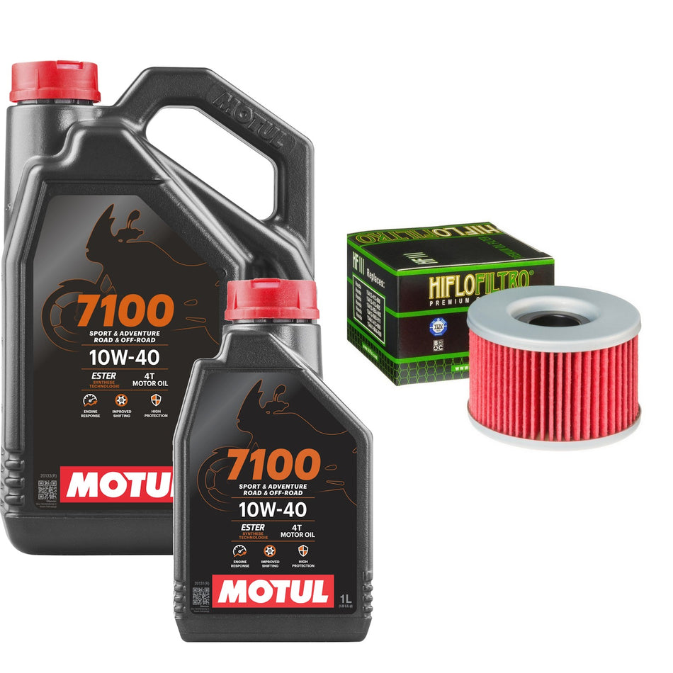 Motul 7100 10w40 5L Oil & HF111 Oil Filter Kit