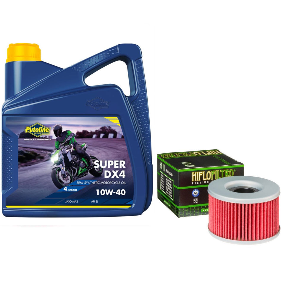 Putoline DX4 10w40 4L Oil & HF111 Oil Filter Kit