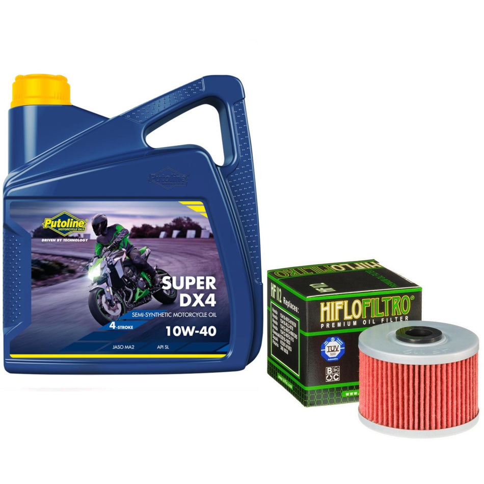 Putoline DX4 10w40 4L Oil & HF112 Oil Filter Kit