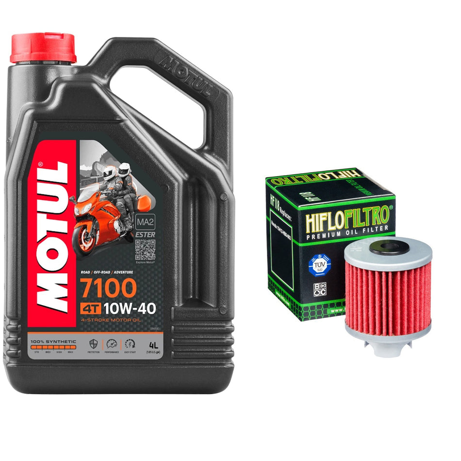Motul 7100 10w40 4L Oil & HF118 Oil Filter Kit