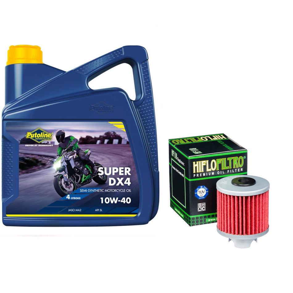 Putoline DX4 10w40 4L Oil & HF118 Oil Filter Kit