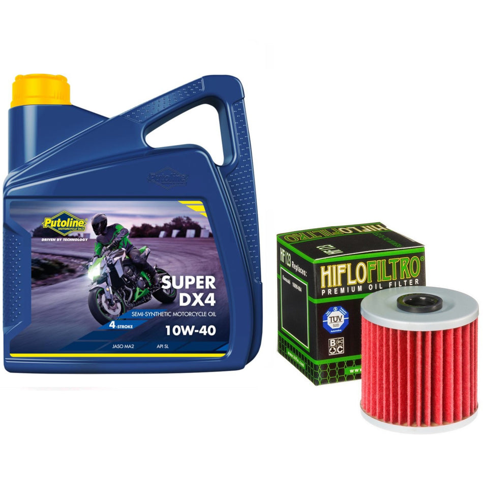 Putoline DX4 10w40 4L Oil & HF123 Oil Filter Kit